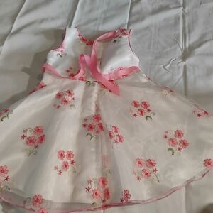 Youngland White and Pink Floral Dress Size 3T